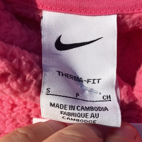 Nike Therma-Fit Pullover Fleece Hoodie Jacket Pink size Small - Picture 11 of 11
